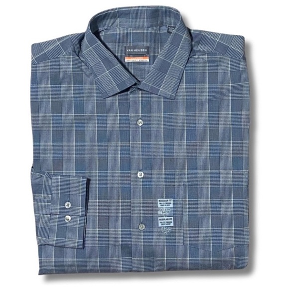 NWT Van Heusen Stain Shield Dress Shirt Size 17-17.5” 34/35 - Picture 1 of 14